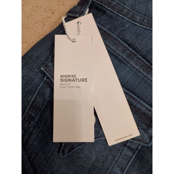 NWT Hudson Jeans Women Size 27 Dark Wash Signature Bootcut 8 3/4inch Front Rise - Picture 6 of 10